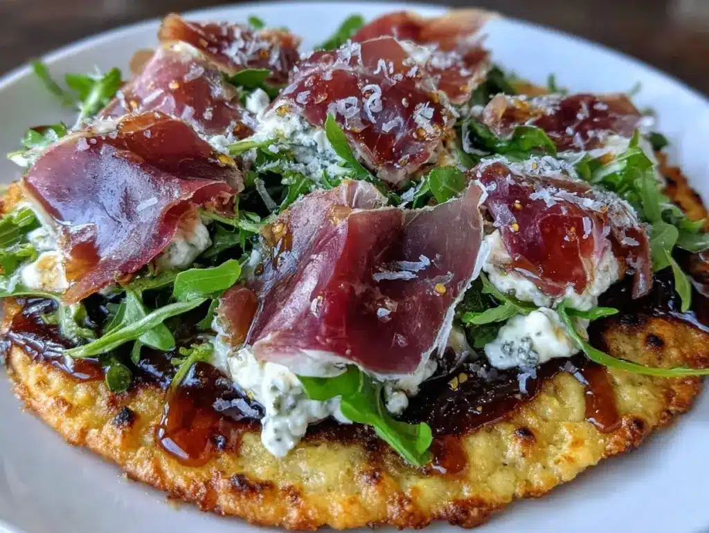 fig and prosciutto flatbread pizza - featured image