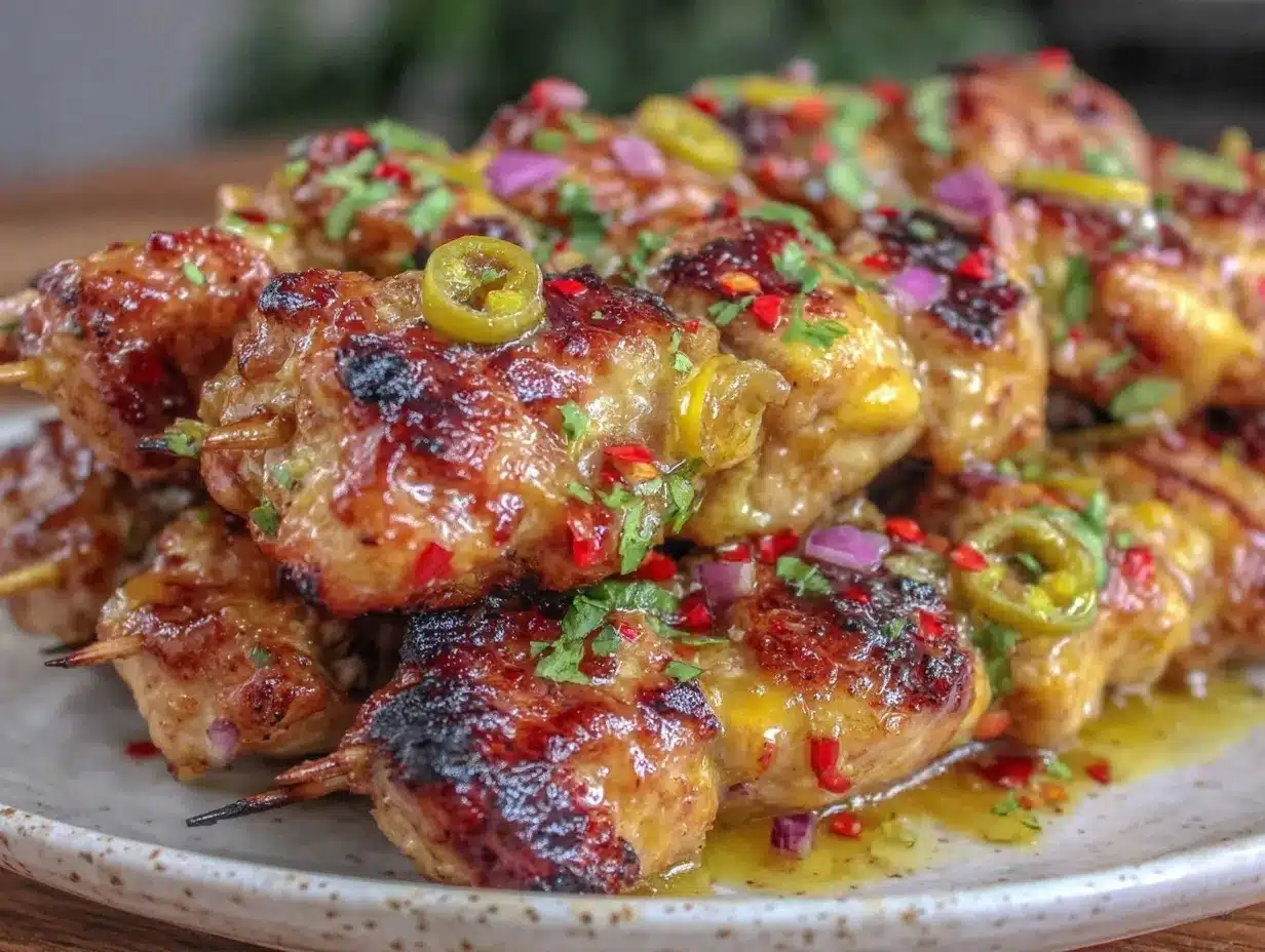 firecracker grilled chicken skewers preparation steps