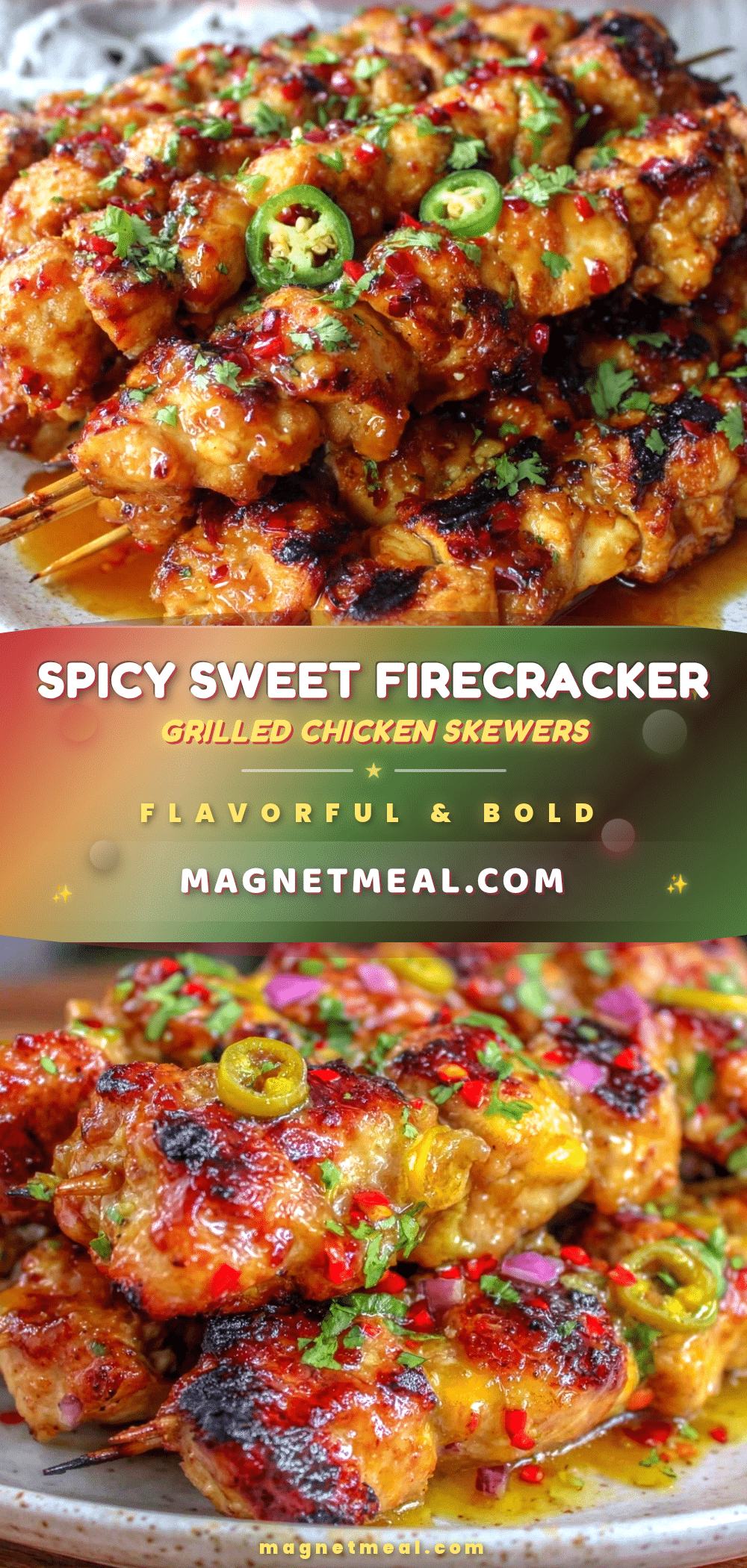 firecracker grilled chicken skewers recipe