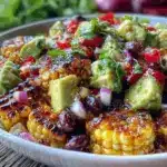 fresh smoky sweet cowboy caviar with avocado - featured image