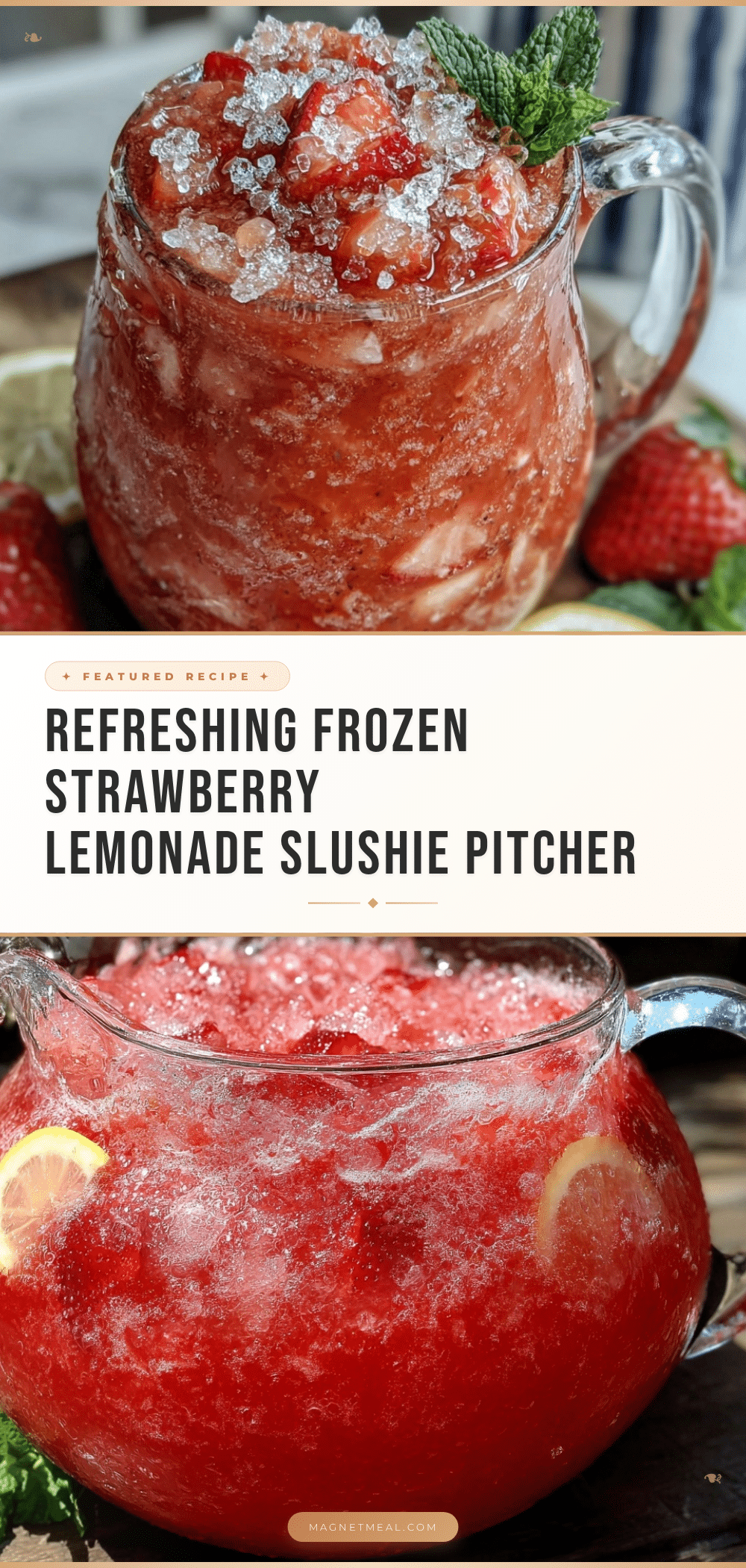 frozen strawberry lemonade slushie pitcher recipe