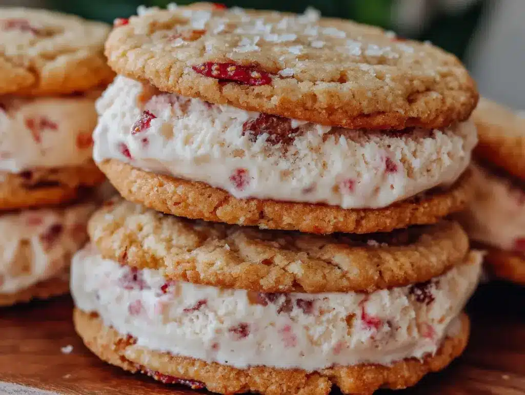 homemade strawberry ice cream sandwiches - featured image