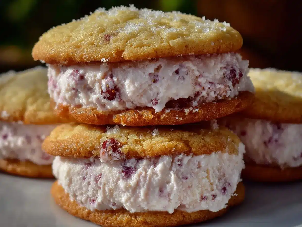 homemade strawberry ice cream sandwiches preparation steps
