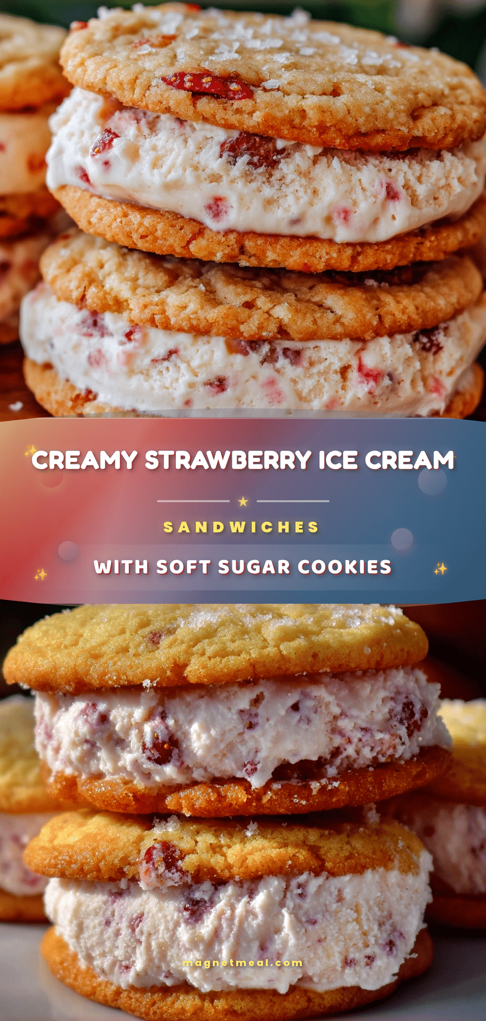 homemade strawberry ice cream sandwiches recipe