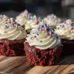 mini red velvet cupcakes - featured image