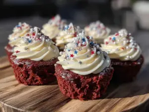 mini red velvet cupcakes - featured image