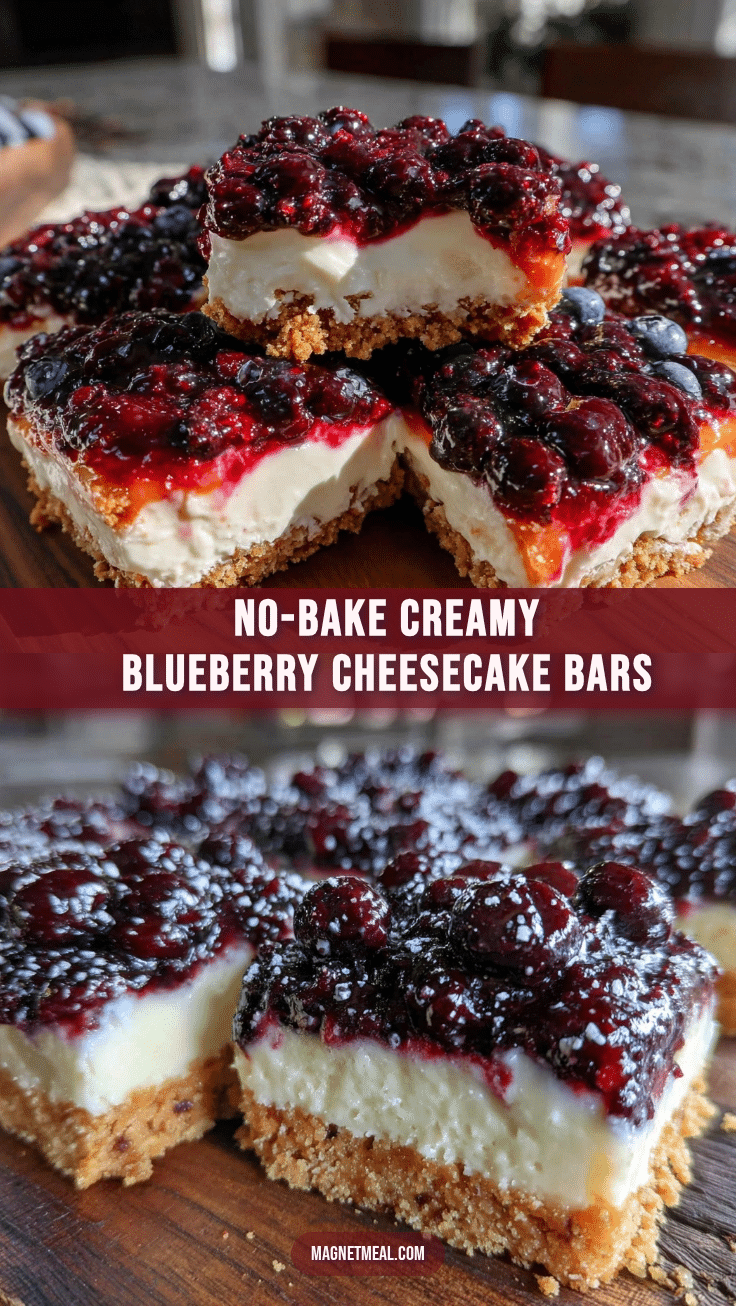 no-bake blueberry cheesecake bars recipe