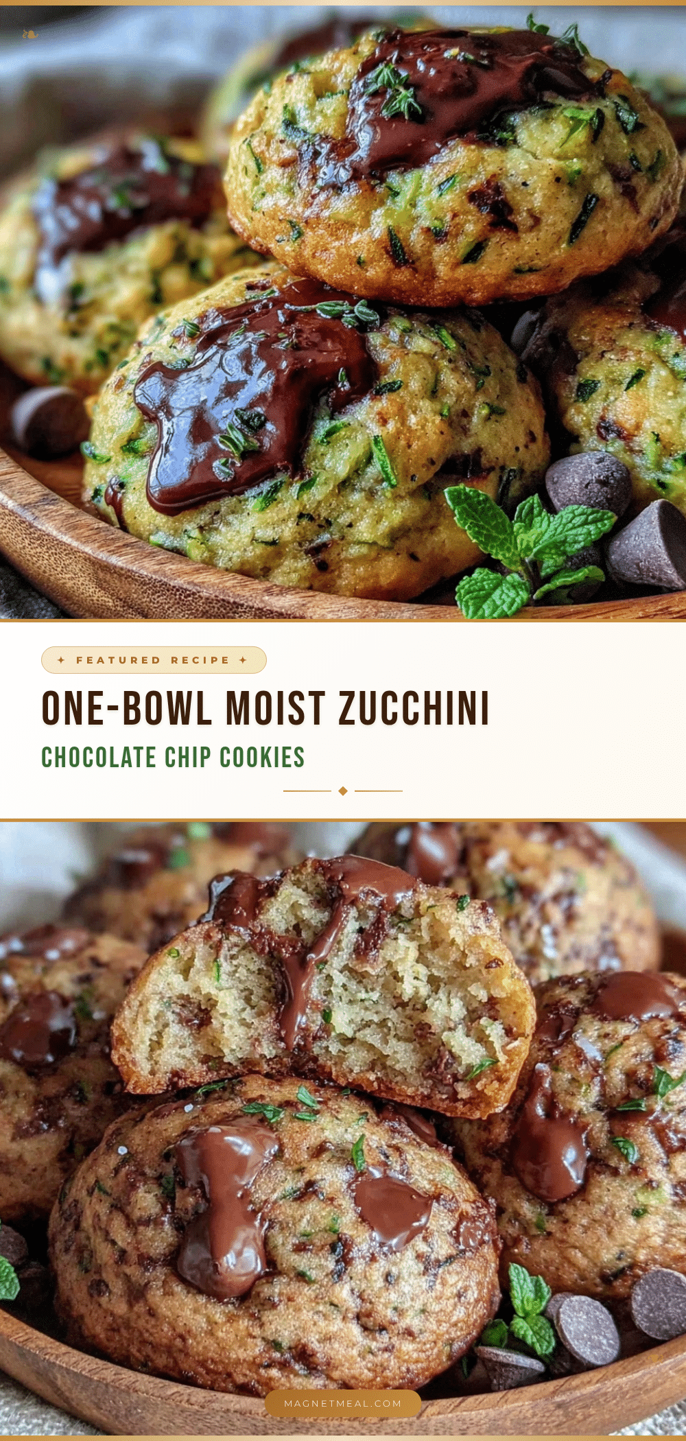 one-bowl zucchini chocolate chip cookies recipe