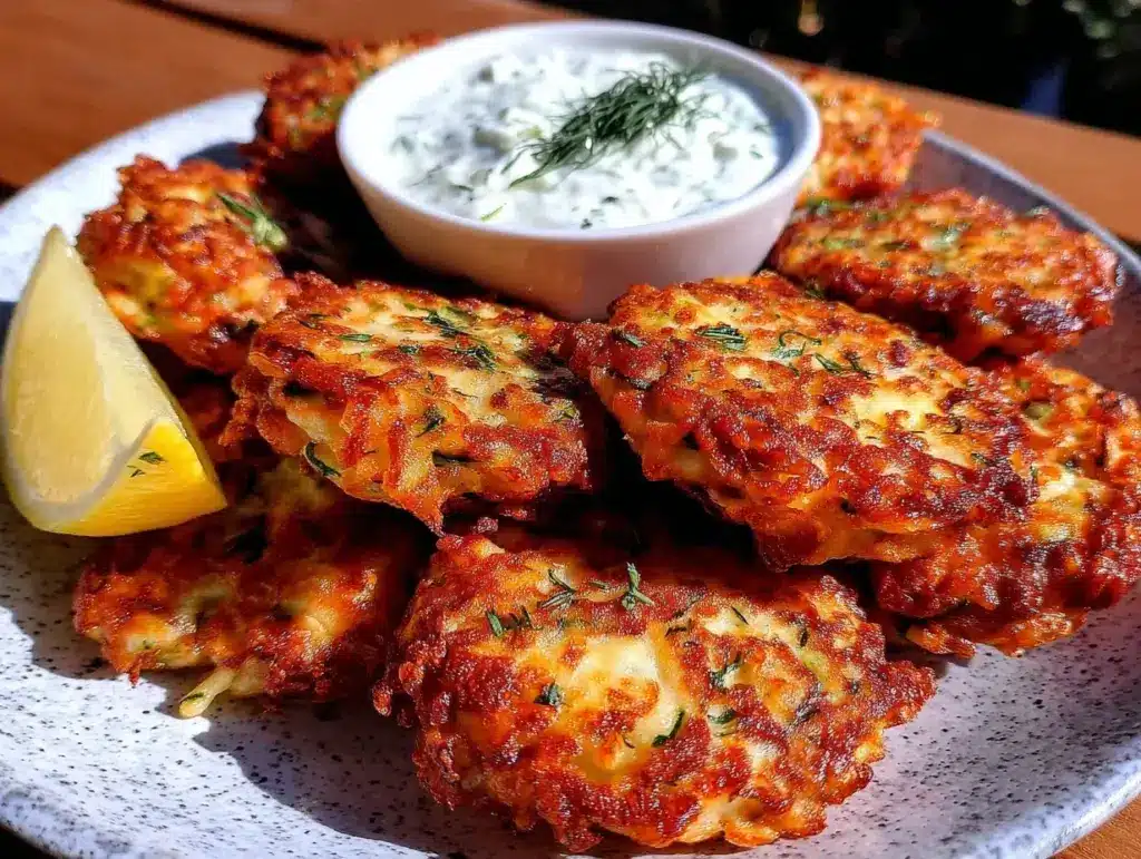 Parmesan zucchini fritters - featured image