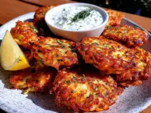 Parmesan zucchini fritters - featured image
