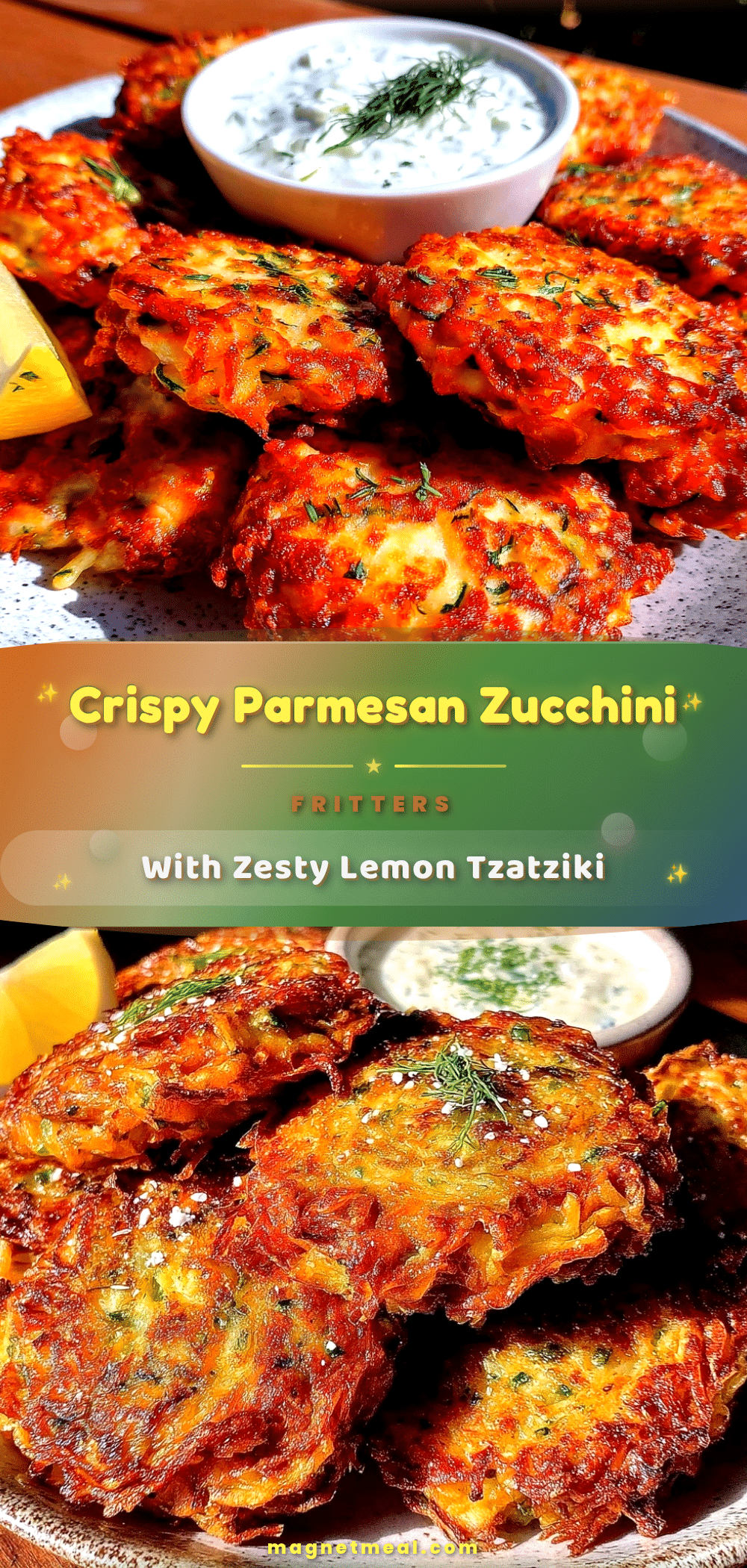 Parmesan zucchini fritters recipe