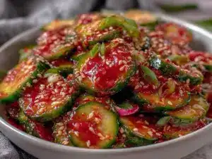 spicy korean cucumber salad - featured image
