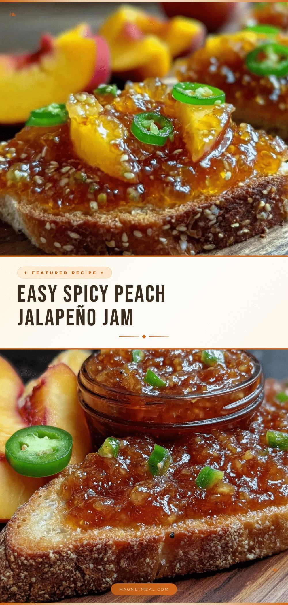spicy peach jalapeño refrigerator jam recipe