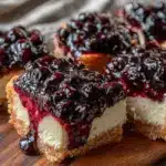 wild huckleberry lemon cheesecake bars - featured image