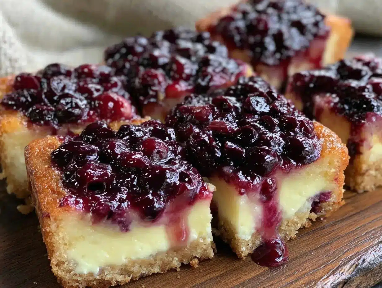 wild huckleberry lemon cheesecake bars preparation steps